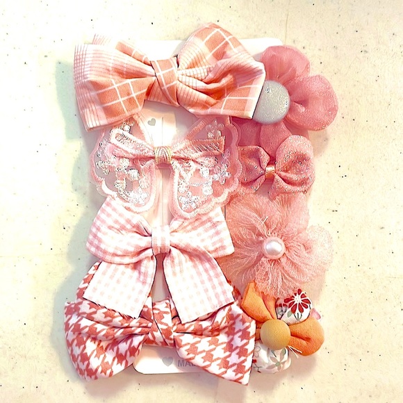 Yeepsys Other - 🎉2xHP🎉NWT Yeepsys Pink Fashion Hair Bows Set of 8